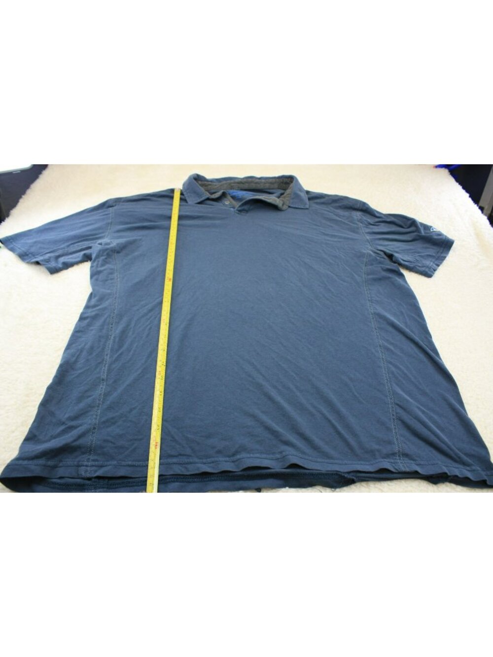 Kuhl Mens Polo Shirt Blue Size XXL Organic Cotton Short Sleeve Casual Good Condi - Picture 1 of 4